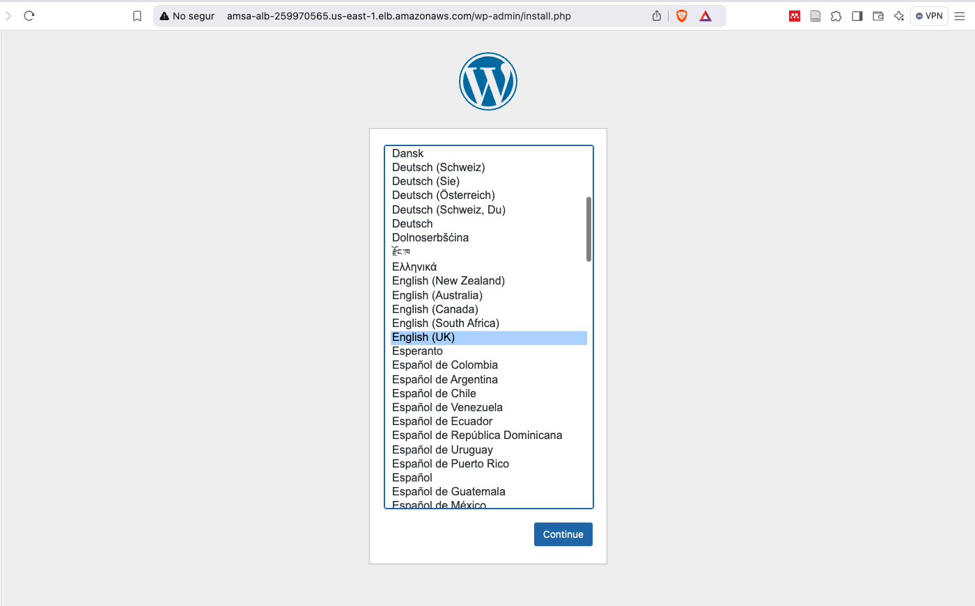 Instal·lació de WordPress a través del balancejador de càrrega