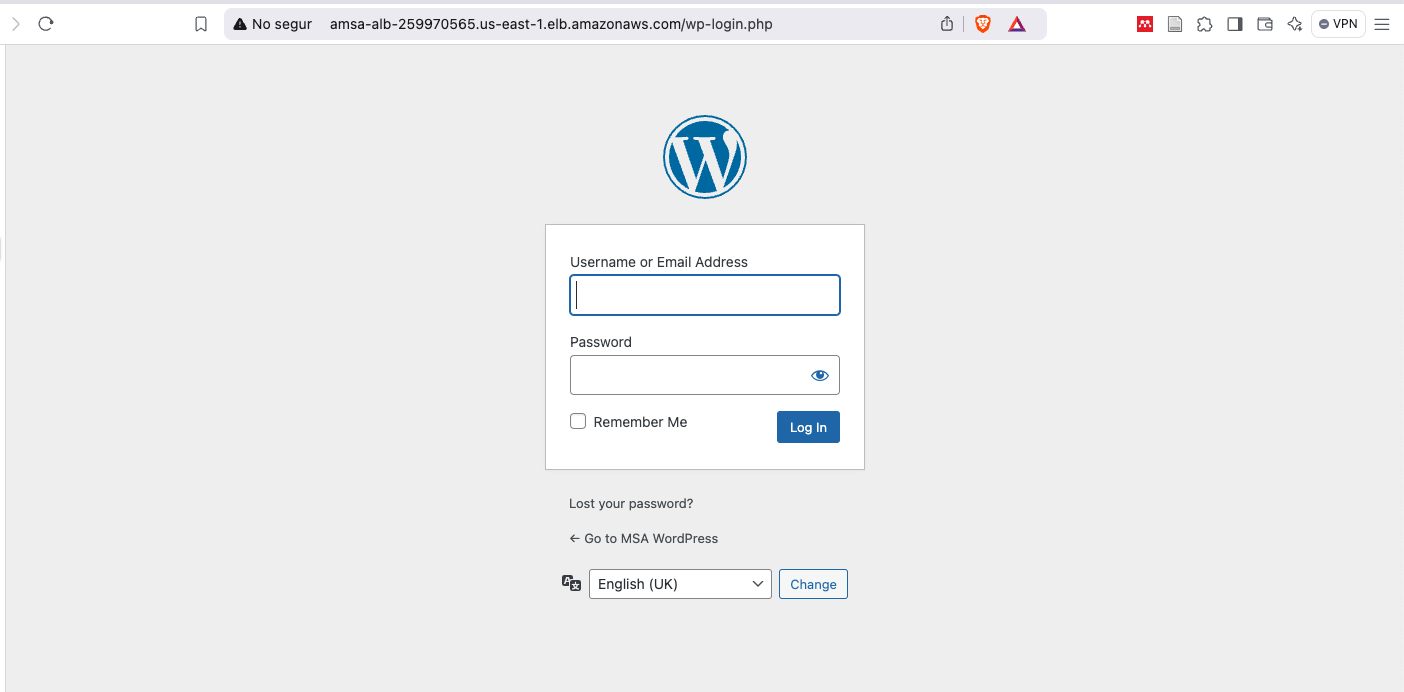 Pàgina d'inici de WordPress