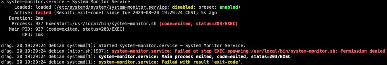 systemctl status system-monitor